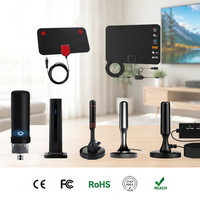 Antenne patch intérieure 4K 1080P HDTV pour chaînes locales gratuites, antenne TV numérique ultra-fine pour la maison, le camping-car et le camping
