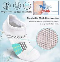 Chaussettes de course No Show avec fonction de ventilation spéciale pour hommes femmes