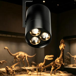 Projecteur LED sur rail à puce 3-en-1 haute performance, éclairage haute luminosité pour vitrine <span class=keywords><strong>de</strong></span> musée et présentoirs <span class=keywords><strong>de</strong></span> plafond. - Product Image 1