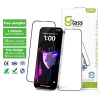 Protecteur d'écran en verre trempé HD transparent Aurey 9H pour iPhone 16 15 14 Pro Max Film en verre trempé