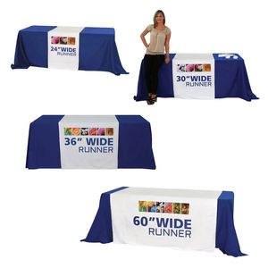 Sublimation Blanks Polyester <strong>Custom</strong> <strong>Table</strong> <strong>Runner</strong> With Business Logo Personalized Tablecloth <strong>Runners</strong> for Wedding Tradeshow Events - Product Image 2