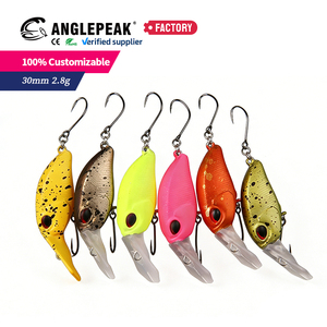 <span class=keywords><strong>Leurre</strong></span> de pêche crankbait artificiel dur en ABS, 6 couleurs, 30 mm, 2,8 g, avec grincement intégré, à coulée lente, pour truite et perche - Product Image 1