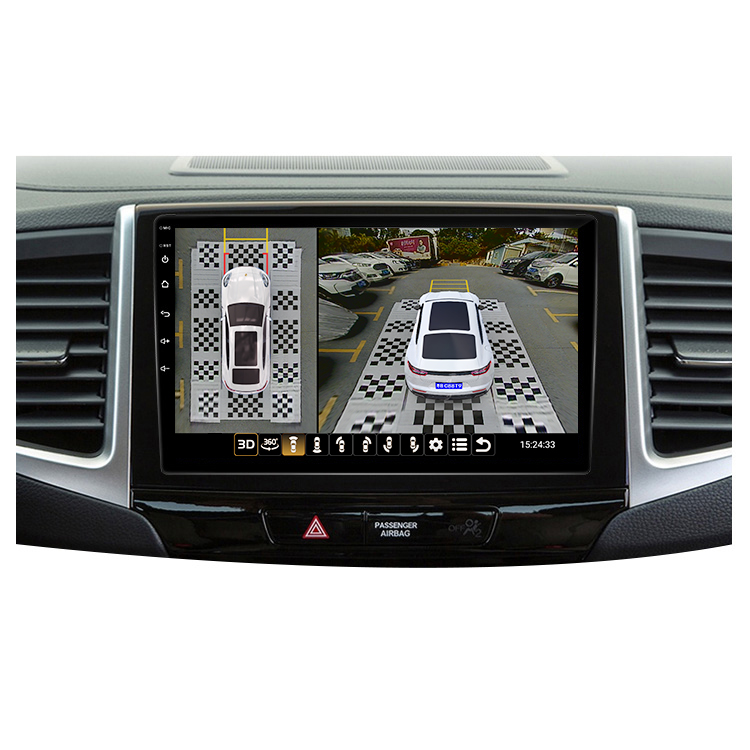 Ses kontrolü 2K 4 Lens 6D 360 panoramik Dashcam DVR kaydedici Autocatch Android FM radyo 4G AR GPS araba Navigator araç DVD oynatıcı oyuncu