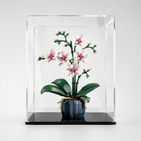 Boîte de présentation en acrylique premium, anti-poussière, pour bureau, ultra-transparente, avec étui de protection