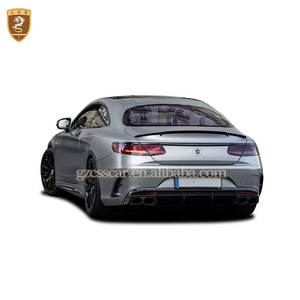 Kit carrosserie en fibre de carbone <span class=keywords><strong>s</strong></span>èche style BB C217 pour Mercedes Benz <span class=keywords><strong>Classe</strong></span> <span class=keywords><strong>S</strong></span> S63 AMG 2 portes, comprenant lèvre avant, embouts d'échappement et aileron arrière - Product Image 2