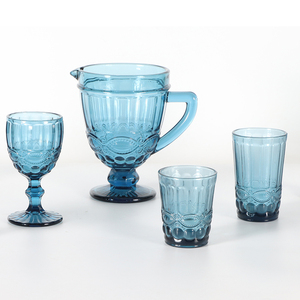 高級ヴィンテージワイングラス 厚いエンボス加工クリスタル 宴会用ゴブレット ホテル レストラン用 コンテンポラリーデザイン装飾カップ - Product Image 5