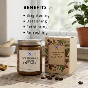 Mascarilla Facial Herbal Ubtan de Granos de Café con Cúrcuma y Arcillas Naturales para Eliminar Manchas y Aclarar la Piel para un Aspecto Radiante - Product Image 3