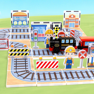 儿童幼儿玩具玩具儿童磁性瓷砖积木套装学前感官蒙特梭利创意游戏 - Product Image 4