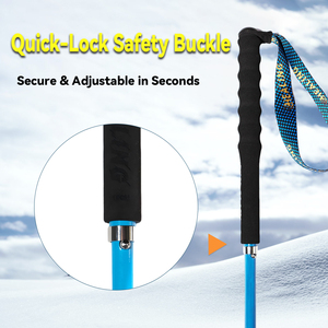 OKHEALING bastoni da trekking all'aperto in fibra di carbonio bastoni da passeggio nordici pieghevoli - Product Image 2