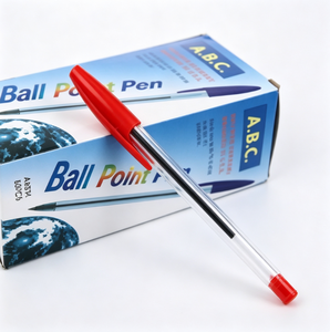 Bolígrafo de punta redonda de precio bajo, directo de fábrica, clásico, sencillo, de cristal, para oficina y escuela, multicolor, de plástico. - Product Image 2