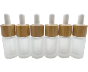 20ml 30ml 60ml Creative Luxury Bamboo Wood Lid Essential Oil Glass <b>Dropper</b> <b>Bottle</b> Refillable Perfume <b>Bottle</b> with Screen Printing - Product Image 1