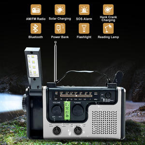 Multi Band AM FM SW Portable Radio <b>Solar</b> Hand Crank Power LED Light Multi Power Source <b>Foldable</b> Lamp <b>Panel</b> Outdoor Camping - Product Image 4