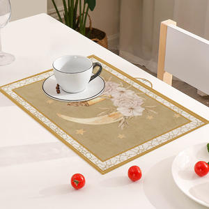Tovagliette di lino Ramadan per tovaglie musulmane Decorative Eid Mubarak per forniture per <span class=keywords><strong>feste</strong></span> Islam Ramadan Kareem decorazione per la casa - Product Image 2