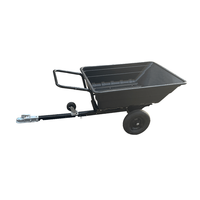 Chariot à benne basculante pour fournitures agricoles de jardin 300 Kgs ATV Tondeuse Tracteur Remorque Brouette à deux roues
