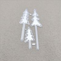 3 matrices de découpe pour sapin de Noël, style européen, matrices de gaufrage DIY, moules en acier au carbone, scrapbooking et décoration intérieure