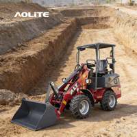 Chargeuse sur pneus diesel mini AOLITE conforme à la norme CE pour l'entretien routier – Fournisseur d'usine de machines de construction