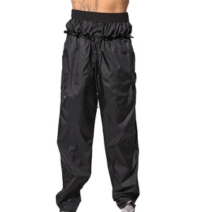 <span class=keywords><strong>Pantaloni</strong></span> a vento giacca a vento in Nylon nero a vita alta <span class=keywords><strong>pantaloni</strong></span> a vento da <span class=keywords><strong>donna</strong></span> - Product Image 2