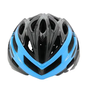 Capacete de bicicleta leve ajustável para adultos com CE, fabricante chinês, proteção de cabeça azul