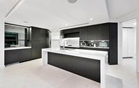 Armoires modernes Prima, ensembles complets en bois massif sur mesure pour l'intérieur, fabrication RTA, résistantes aux intempéries, pour villa, cuisine modulaire complète