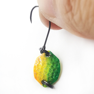 1.3g galleggianti di <span class=keywords><strong>trota</strong></span> di rame esca a cucchiaio Micro 15mm di metallo con gancio esca di potenza in stile filatore d'acqua dolce paillettes esca <span class=keywords><strong>per</strong></span> trote - Product Image 5