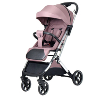 Poussette double pour bébé, luxe, en lin, réglable, pour nouveau-né, légère, pliable d'une seule main, roues amortissantes