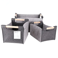 Panier de rangement multifonctionnel en feutre artisanal chinois traditionnel, écologique, prix d'usine, vente chaude, pour la chambre à coucher et autres espaces