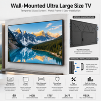 Téléviseur intelligent Android 4K de 100 pouces, écran ultra-large, téléviseur LED pour salle de réunion, hôtel et projets commerciaux