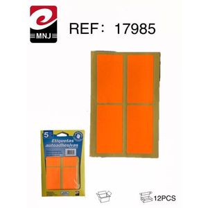 Mnj Fluorescent Self Adhesive Labels 12 Pcs Orange Packaging Labels - Product Image 3