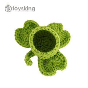 Candela Atmosferica con <span class=keywords><strong>Fiore</strong></span> di Trifoglio Lavorato a Mano all'Uncinetto |   <span class=keywords><strong>Simbolo</strong></span> di vita e speranza, decorazione per la casa ispiratrice e regalo spirituale - Product Image 5