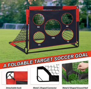 Portería de Fútbol Plegable y Portátil con Balón, Equipo de Entrenamiento, Redes de Fútbol para Práctica - Product Image 3
