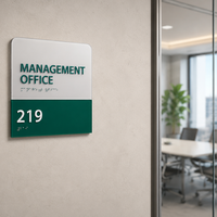 Letrero de Puerta con Nombre de Empresa en Braille Táctil Acrílico Impermeable al por Mayor