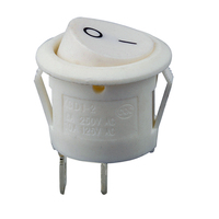 12V 20A rouge/noir/blanc LED éclairé rond interrupteur à bascule étanche pour voiture marine RV camion