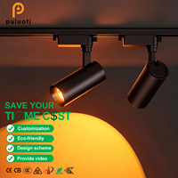 Lampu Sorot LED Never Sunset Rail dengan Sudut Atas-Bawah yang Dapat Disesuaikan, Efek Halo Sunset untuk Studio Butik, Pencahayaan Latar Belakang Gaya Instagram