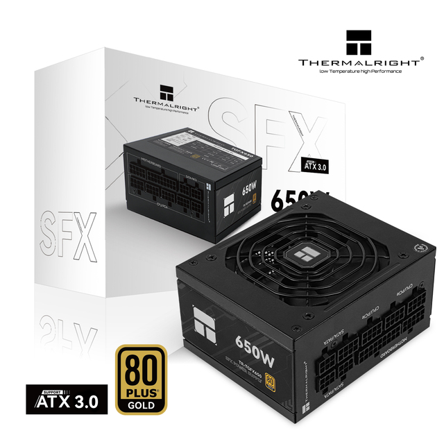 Thermalright TGFX-650 SFX Power Supply 650W 80Plus Gold Full Modular ATX3.0 Small Form Factor PC PSU for Mini ITX Gaming Case