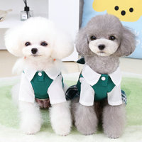 JK petit chien de taille moyenne chaud hiver gilet manteau mignon Polyester motif à pois vêtements automne Style occidental XS-XL tailles amoureux des chiens