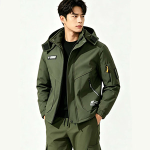 <span class=keywords><strong>Veste</strong></span> <span class=keywords><strong>de</strong></span> cyclisme camouflage hiver en fibre <span class=keywords><strong>de</strong></span> bambou 100% avec doublure polaire épaisse isolante pour homme - Ensemble <span class=keywords><strong>de</strong></span> vêtements <span class=keywords><strong>de</strong></span> travail - Product Image 1