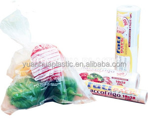 Sac en plastique transparent HDPE 20x30cm sur rouleau avec clip et lien, recyclable pour les supermarchés et les expositions - Product Image 1
