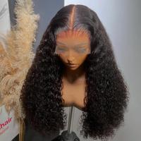 Cabello rizado 13*4 Peluca frontal de encaje transparente Sin cola 9*6 Peluca de cierre de encaje de cabello crudo 13*6 HD 1B Cabello vietnamita negro natural