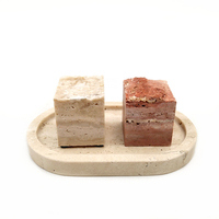 Diffuseur d'arômes en travertin beige artisanal NANWEI, forme irrégulière, écologique, décoration pour la maison, salon, relaxation
