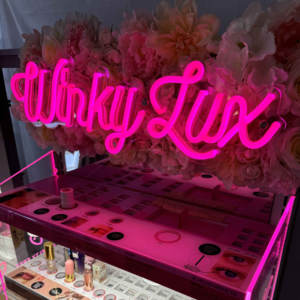 Présentoir de maquillage en métal moderne personnalisé pliable rotatif avec éclairage comptoir de parfum étagère en verre vitrine en acrylique - Product Image 1