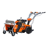 Broyeur d'herbe à essence 12HP 190F à démarrage manuel - Haute qualité, petite taille, utilisation tout-terrain avec lame à disque, haute productivité