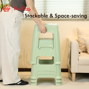 Pearl River Plastic <b>Stool</b> Wide Seat Modern Design Living Room Furniture Green Color - Product Image 4
