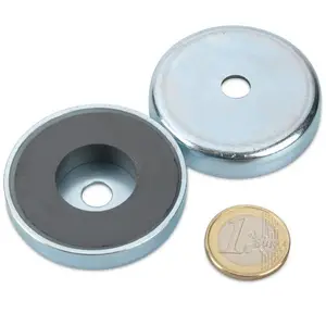Wholesale Good Price Through Hole Neodymium Magnet Flat Shallow NdFeb or Ferrite Pot Magnet with Mounting Hole