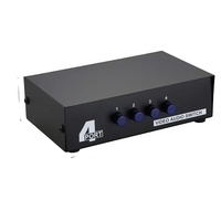 Yeni Çift Yönlü AV RCA Ses Video Anahtarı Dönüştürücü 4 Giriş 1 Çıkış Monitörler için USB KVM Anahtarı Metal Siyah