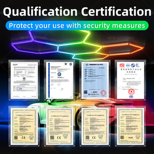 ไฟส่องสว่างสำหรับล้างรถแบบหกเหลี่ยม RGB พร้อมไฟส่องสว่างก่อนและหลัง ขนาด 8 ฟุต 16 ฟุต 110 โวลต์ ปลั๊กแบบ US เสียบใช้งานได้ทันที - Product Image 5