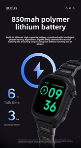 A9S Smartwatch per Bambini con Android 13, Schermo AMOLED Quadrato, Videochiamate 4G, Posizionamento GPS per Ragazzi <span class=keywords><strong>e</strong></span> Ragazze, Montre Connecté<span class=keywords><strong>e</strong></span> Avec Sim - Product Image 3