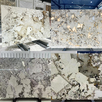 Dalles de marbre blanc Pandora naturel en gros, taille personnalisée, dalle de marbre Patagonia, carrelage, pierre de luxe, marbre brésilien Pandora