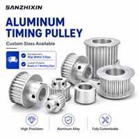 Polea de distribución de aluminio SONGHU OEM S8M de 40 dientes SH-HTPA40S8M250-A-P20, diámetro interior de 20-65 mm, diámetro del paso de 100,49 mm
