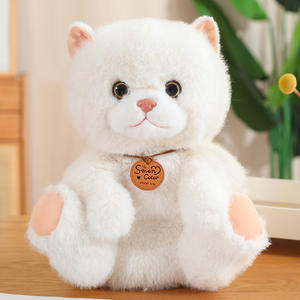 Sevimli Unisex kedi PP pamuk dolum ile peluş oyuncak rahat simüle kedi bebek tembel oturma duruş çocuklar için - Product Image 6