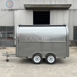 รถขายอาหารเคลื่อนที่ขนาด 10 ฟุต รถพ่วงขายอาหารสำหรับผู้ค้าในยุโรป รถเข็นขายฮอทดอก - Product Image 1
